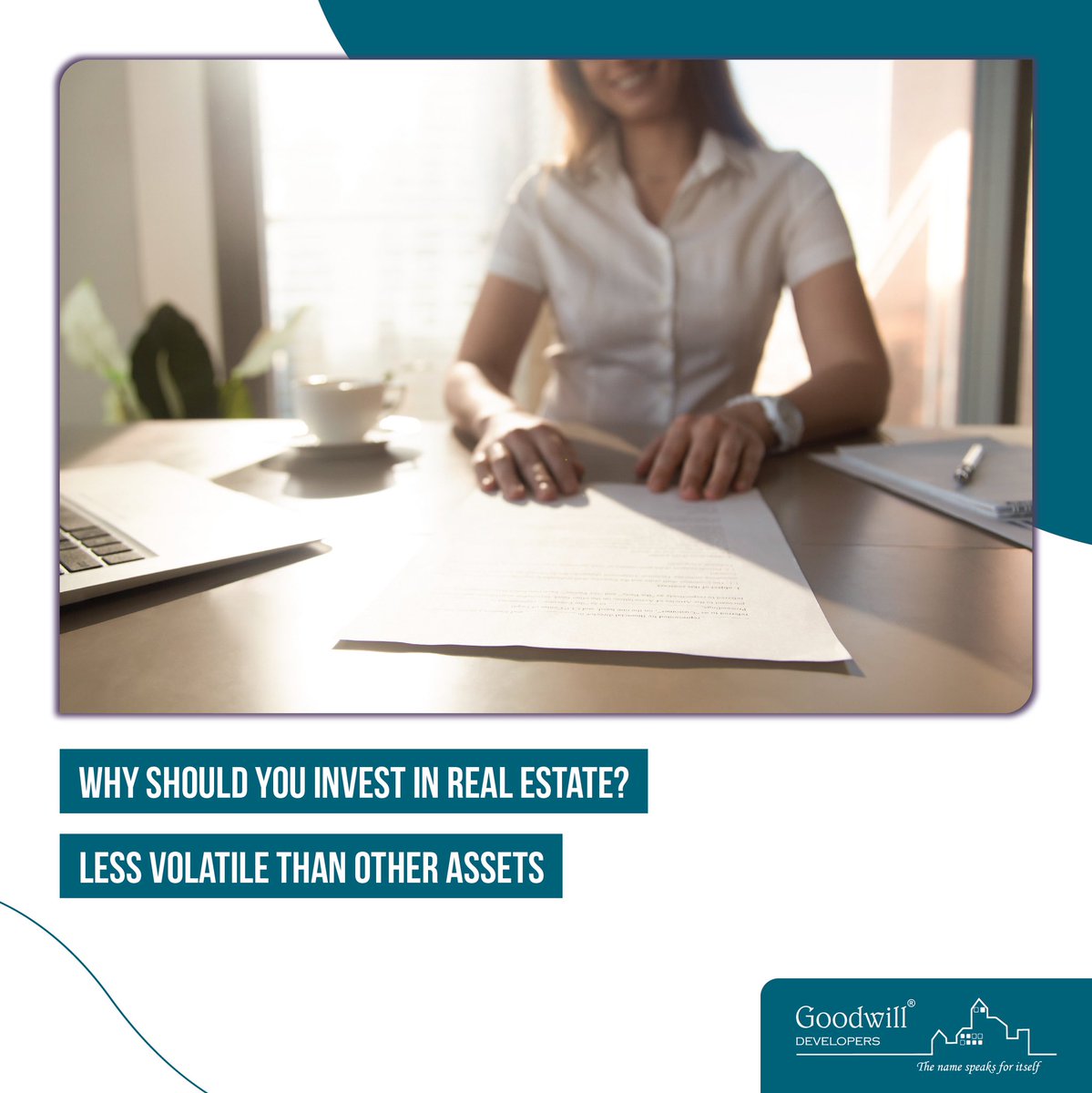 Goodwill_Develo's tweet photo. Investing in real estate can be a great alternative to stocks! Under the right circumstances, real estate offers lower risk & yields better results. To know more about various investment opportunities available at Goodwill, DM us now!
#GoodwillDevelopers https://t.co/csgp3bFqaR