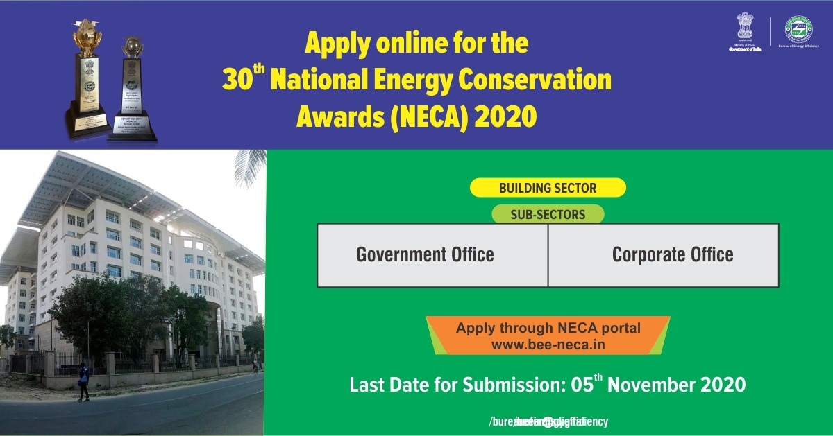 The Building sector has 30-40% potential of energy conservation. Implementation and adherence of energy efficiency measures for energy conservation in the existing buildings like Government and Corporate offices for exceptional performance will be awarded in https://t.co/qooMsN4ZqD