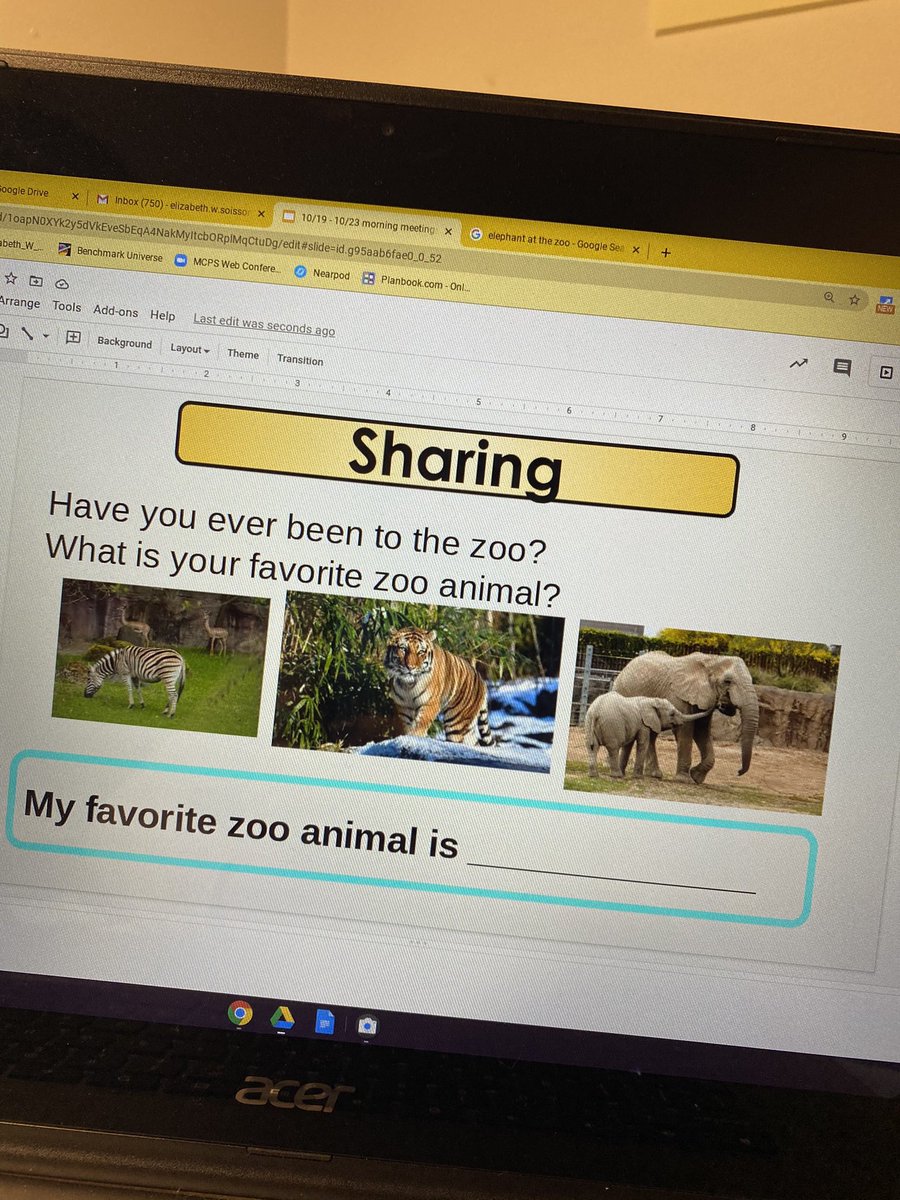 Liz Soisson (@ewsoisson) on Twitter photo Using what I learned at my mini pd yesterday afternoon. Highlight what you want students to say. And always use visuals. #morningmeetings
<a href="/watkins_ap/">Watkins Mill ES AP</a> Using what I learned at my mini pd yesterday afternoon. Highlight what you want students to say. And always use visuals. #morningmeetings
<a href="/watkins_ap/">Watkins Mill ES AP</a>
