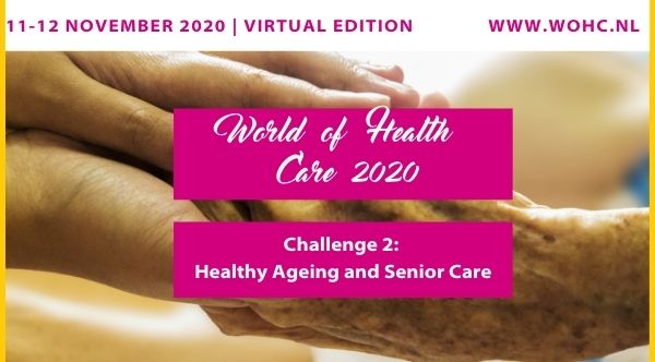 The WoHC 2020 will focus on three major global health challenges. One of which is 𝗛𝗲𝗮𝗹𝘁𝗵𝘆 𝗔𝗴𝗲𝗶𝗻𝗴 &amp; 𝗦𝗲𝗻𝗶𝗼𝗿 𝗖𝗮𝗿𝗲. Discuss with LSH stakeholder from 20+ countries about health challenges &amp; smart solutions. Sign up for the #WoHC2020 wohc.nl!