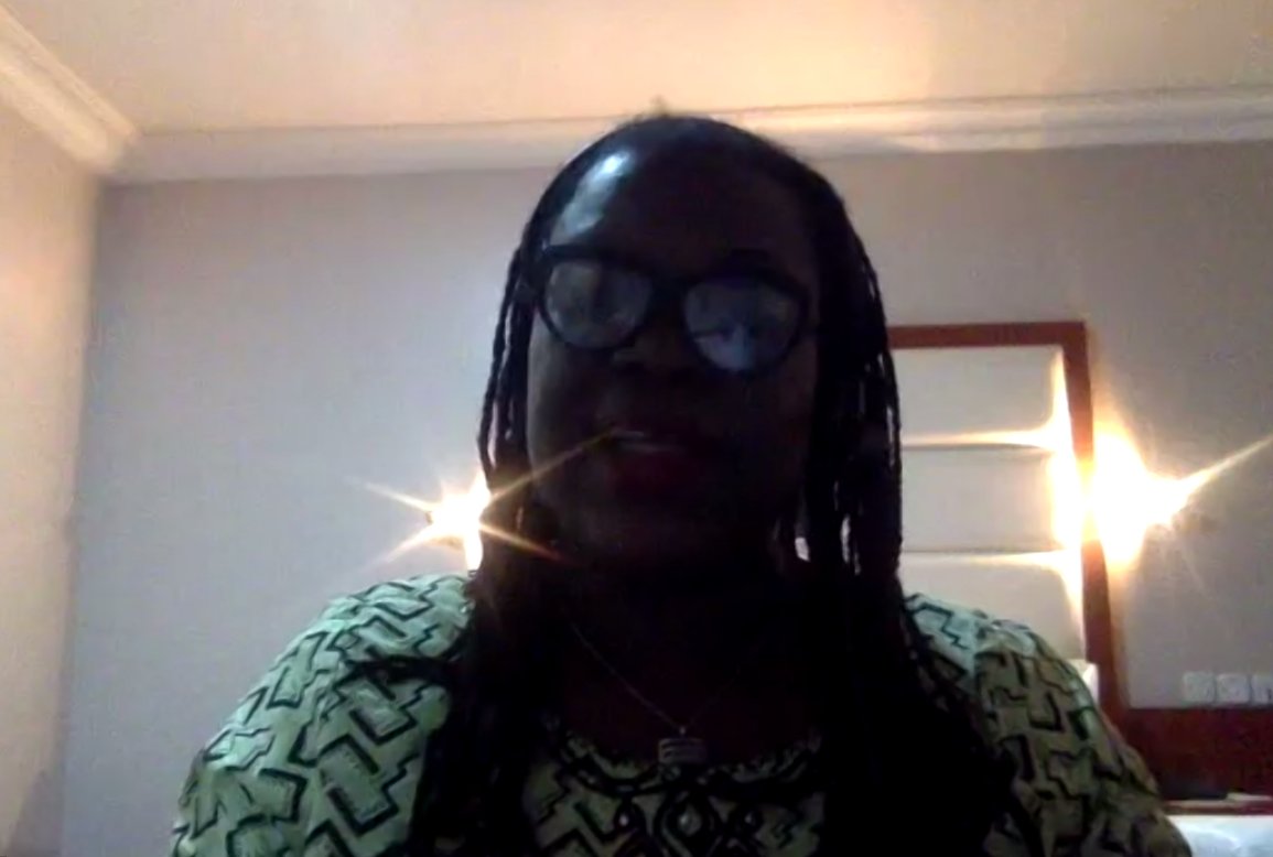 intalert's tweet photo. "Women came together to get the government to declare a state of emergency in terms of gender-based violence."

Dr Abiola Akiyode-Afolabi @abiolaak speaks about the impact of COVID-19 on women in Nigeria and how they worked together in response.  #WPSin2020 https://t.co/G0LwcGy0fY