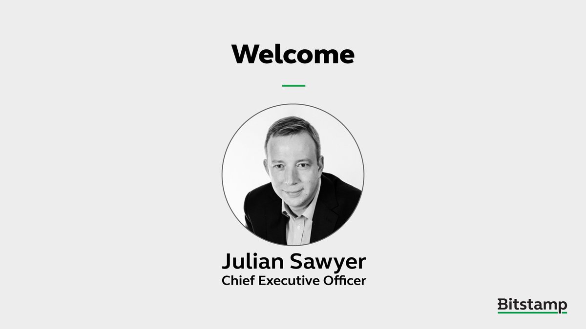 We are excited to announce that <a href="/julian_sawyer/">Julian Sawyer</a>  has joined Bitstamp as our new CEO! Julian is taking over chief executive duties from our founder, <a href="/nejc_kodric/">Nejc Kodrič</a>, who is transitioning into a new role as a member of our board. Read more: bit.ly/3jmzNbu