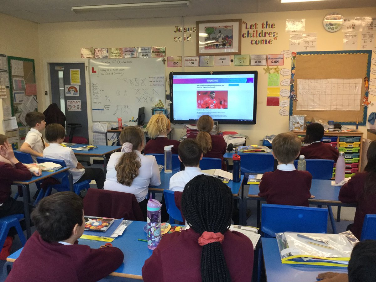AllSaintsTraff's tweet photo. Year 6 have been learning about the wonderful work @MarcusRashford has been doing this year regarding a fair deal for all children. We have learnt how the passion, love and commitment of one person can make a huge difference, linking this with our work on #BlackHistoryMonth https://t.co/tWgx4lLQMn