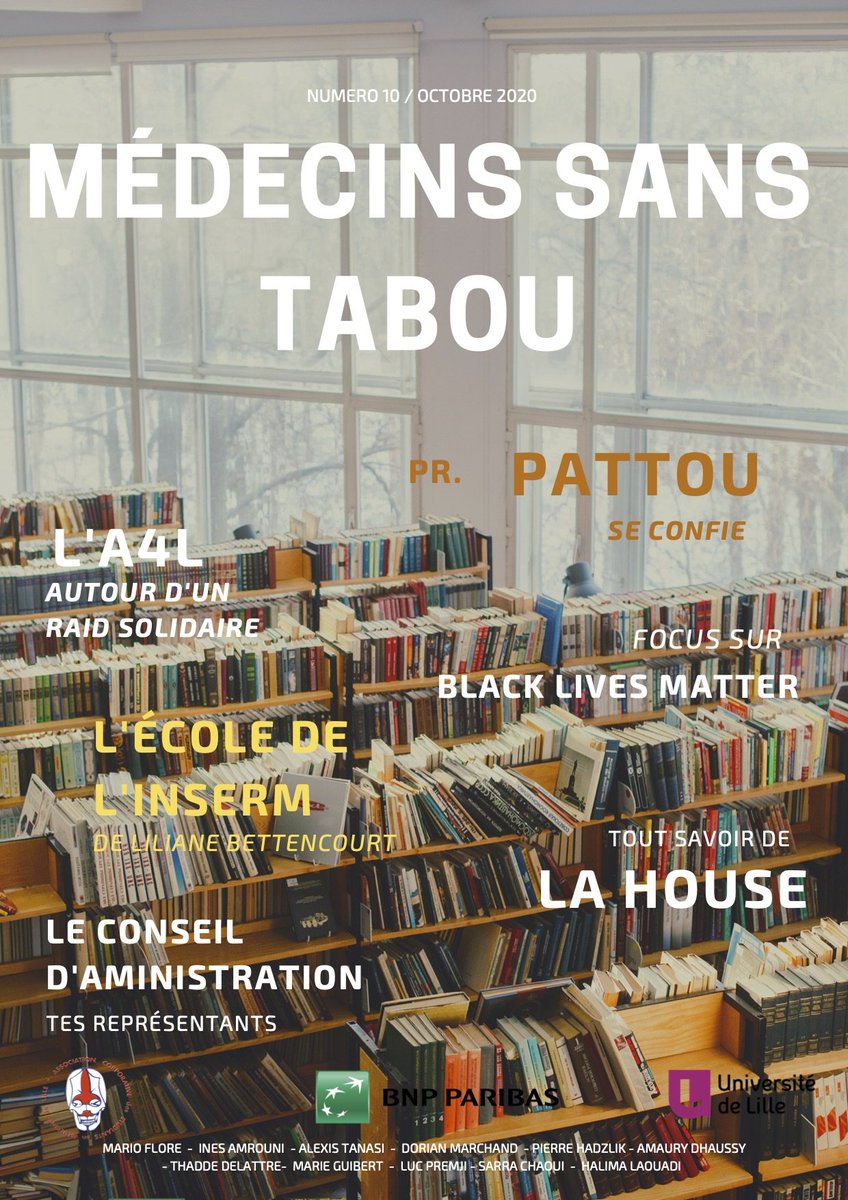 🦠[Médecins Sans Tabous #2] 🦠

Le 2ème numéro de ton journal préféré est disponible dès maintenant et ça se passe ICI: aceml.com/download/4337/

Alors, installe toi bien confortablement, télécharge le lien et bonne lecture ! 🤓

<a href="/ACEMLille/">ACEML</a> @medecine_Ulille <a href="/univ_lille/">Université de Lille</a>