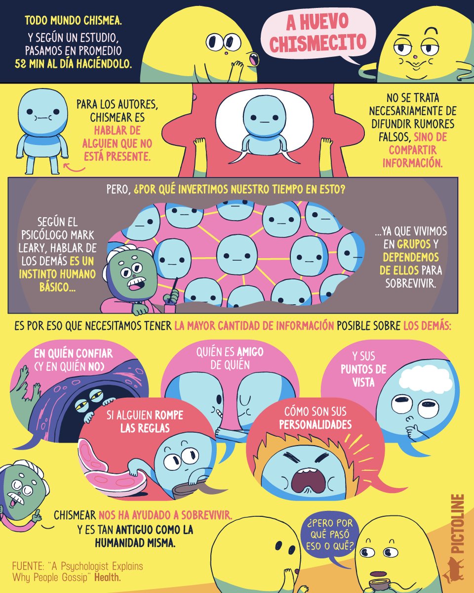 pictoline's tweet photo. Alguien: "Weeeeeeeey 👀"
Yo: "A 🥚 chismecito 🤭"

El instinto humano de hablar sobre los demás cuando no están 💬 https://t.co/YGZfCdrRXS