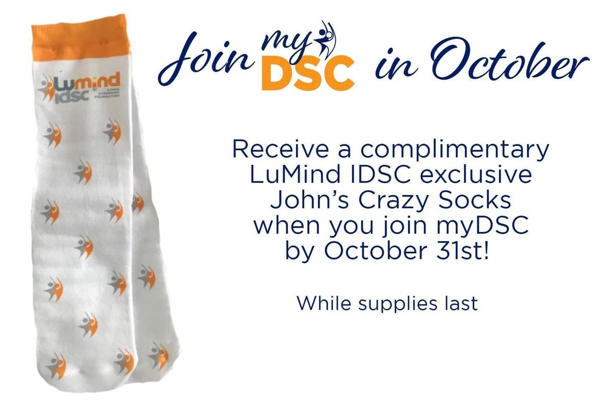 LuMindIDSC's tweet photo. A special Down Syndrome Awareness Month gift awaits you! Join https://t.co/QTGLz0opyd by Oct. 31 and receive a complimentary pair of socks from @JohnsCrazySocks!
#myDSC #DSAM2020 #JCS #johnscrazysocks https://t.co/2du03IJxy0