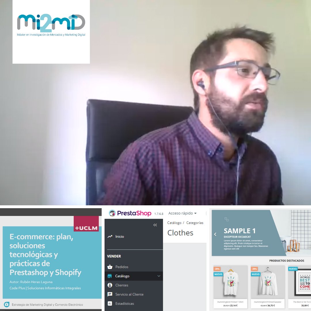 Nuestr@s alumn@s del @mi2md_uclm hoy están dando los primeros pasos para crear un #ecommerce y están aprendiendo mucho del #backoffice que hay detrás de las tiendas online. Es un placer contar con Rubén Heras para ello. Mañana nos visitará de nuevo para hablar del #purchasefunnel