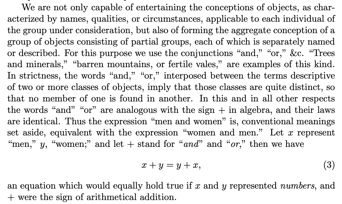 MIT_CSAIL's tweet photo. Happy birthday to the Boolean operators! 

Published #otd more than 160 years, George Boole’s book introduced “and”, “or," “not” and the general concept of symbolic logic. 

Read "The Laws of Thought" for free here: https://t.co/nBYXLPidoS 

(v/@gutenberg_org) https://t.co/Q69XoDyRVn