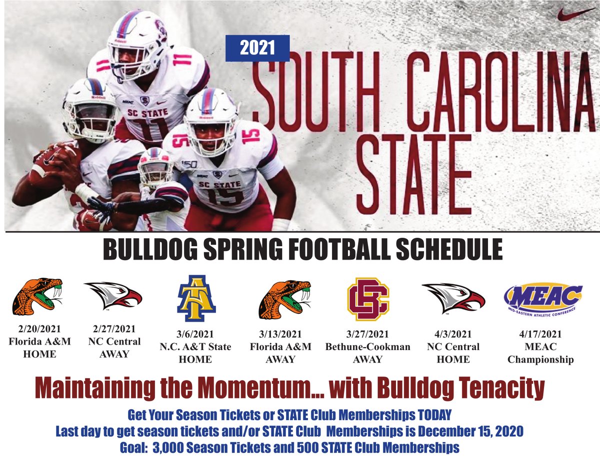 MEAC @meacsports unveils football schedule for spring football #wearescstate #fearthebite
