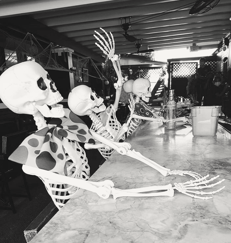 Skeletons only at the bar 💀💀💀 this is 2020!

〰️〰️⁠
⁠
Outdoor patio dining is OPEN with proper social distancing protocols⁠

Photo: <a href="/malice_wonders/">♬Alice♩</a>