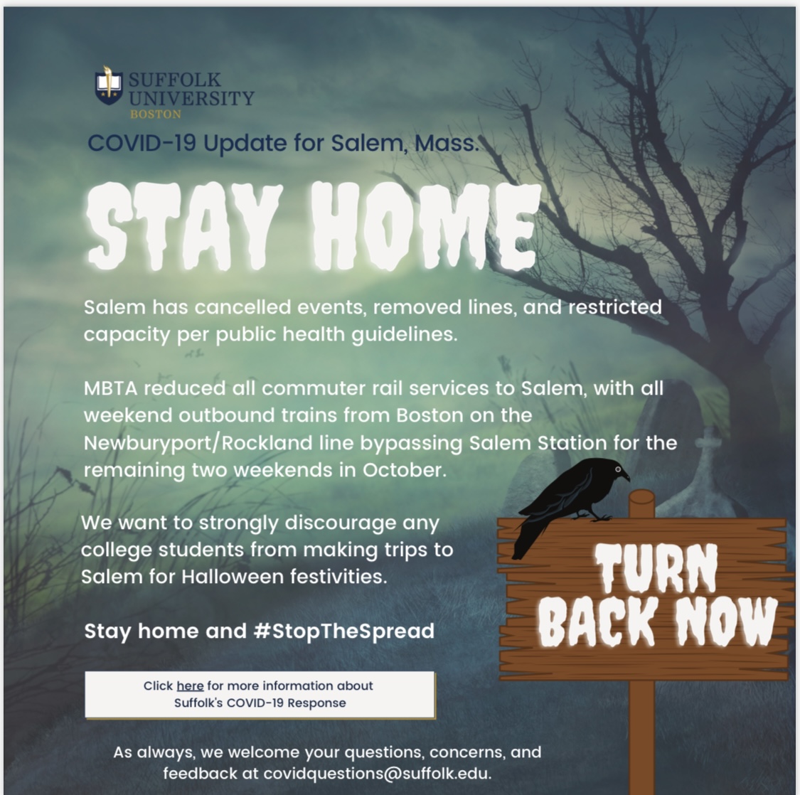 COVID-19 Update for Salem, Mass
#StayHome #StopTheSpread