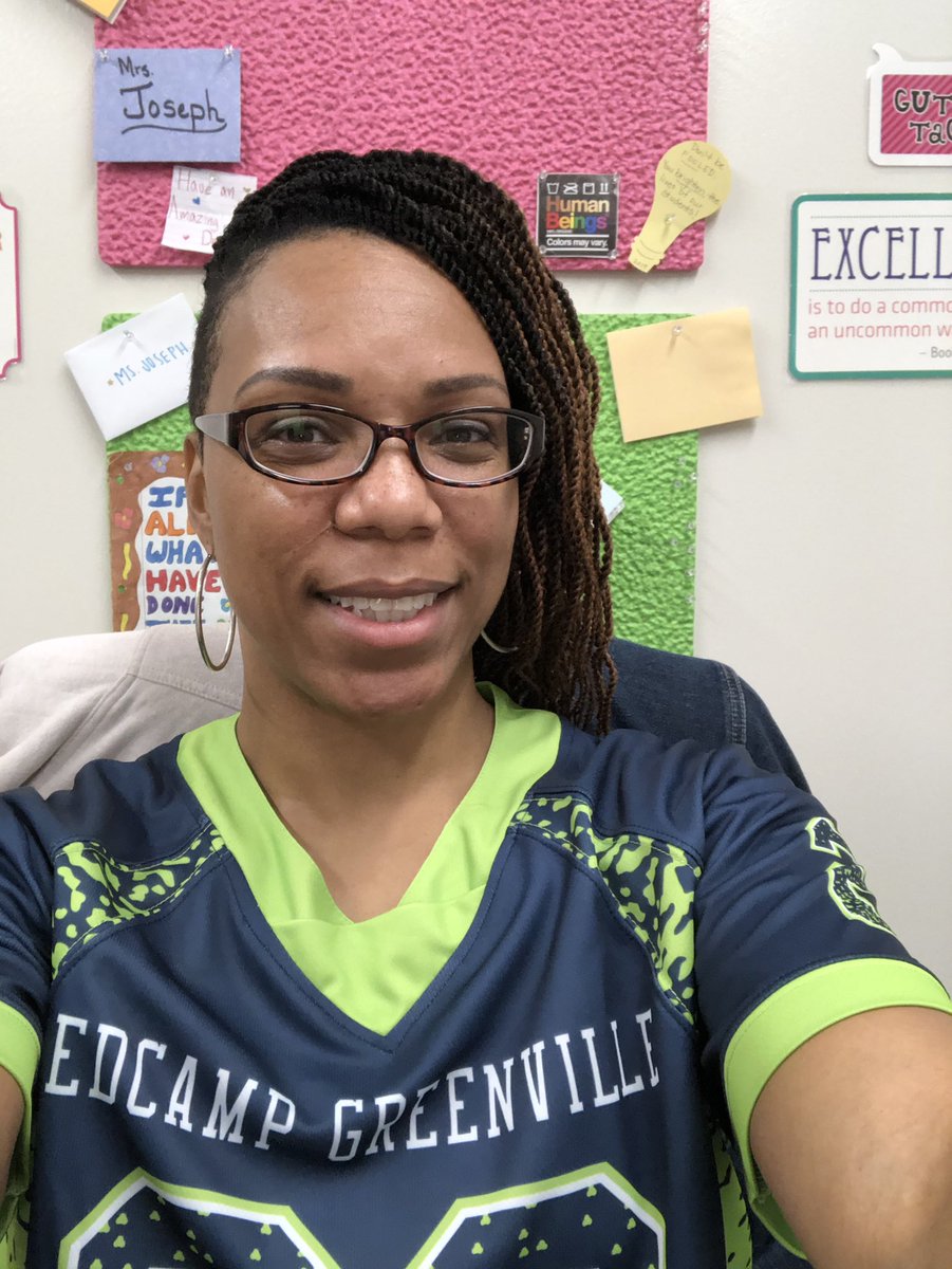 psloanjoseph's tweet photo. #ThemeShirtThursday with my colleague, friend, &amp; Soror💗💚 @JwoodyJennifer. Reppin’ @edcampgville @HamiltonParks17 @ShastaLooper @sblakeney3 @KelliCoons_ @leahcstafford. ALSO—today our school is wearing blue to bring awareness to bullying. #bullypreventionmonth #NoBulliesAllowed https://t.co/1k8KNewsog