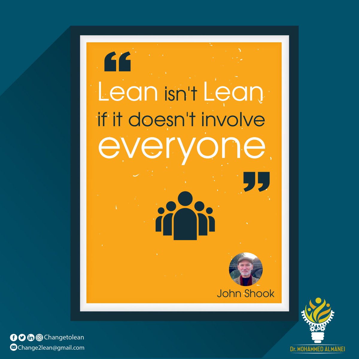 Changetolean's tweet image. Make sure to involve your colleges in every thing you do or trying to solve in your department or even in your corporation.

#lean
#Lean_Management
#lean_manufacturing