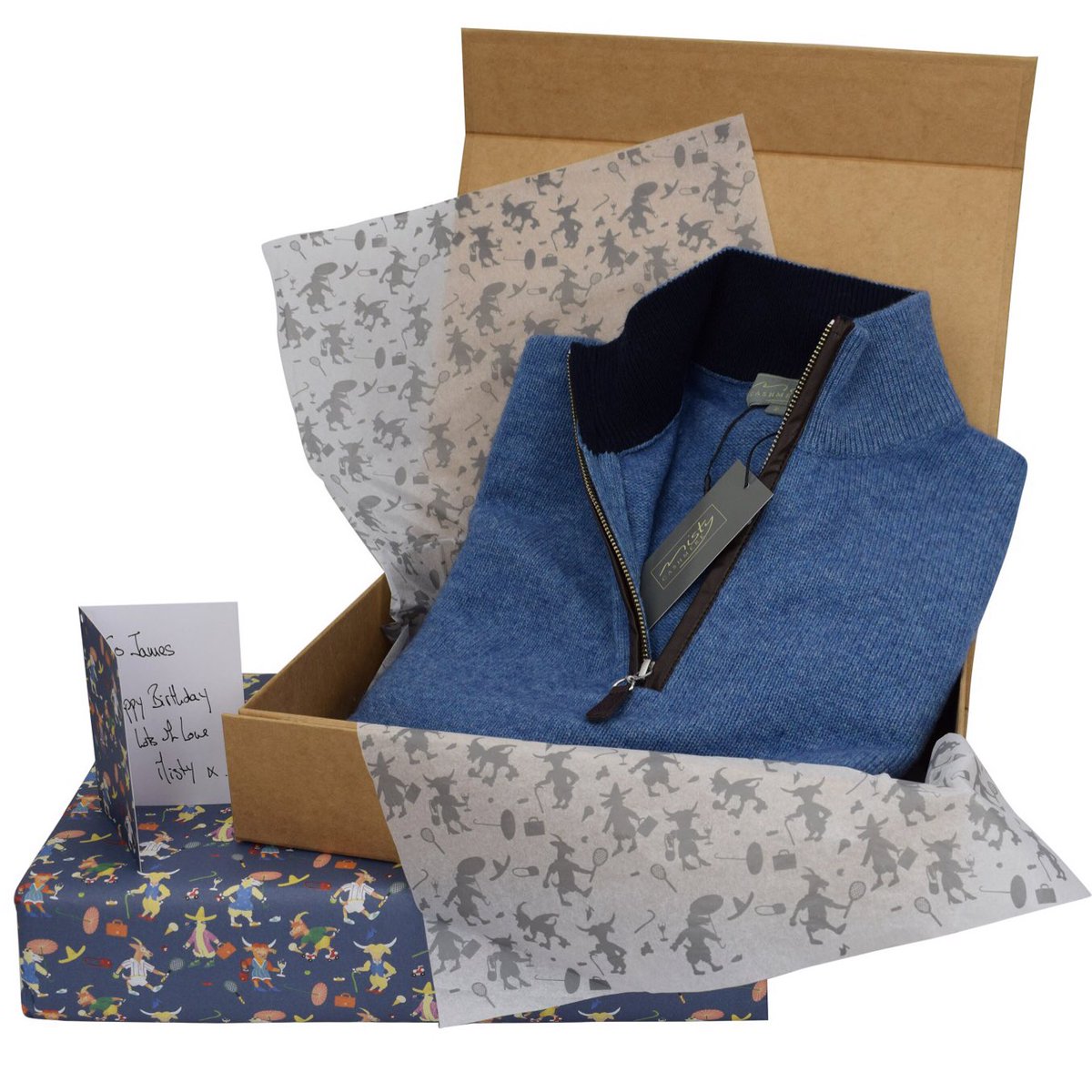Misty_Cashmere's tweet photo. ✨ NEW Gift Wrap Service ✨

This includes wrapping paper with our print design, 'Wool Town', by artist OK David that features goats on roller skates, yaks with walking sticks and sheep with sombreros!

Visit https://t.co/Xd9mzs7RCO to find out more! https://t.co/jrVmpTs5Hf