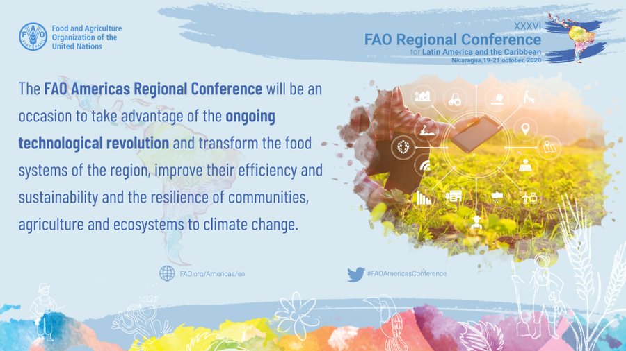 BethBechdol's tweet photo. This week we had a successful Regional Conference for Latin America and the Caribbean(#LARC36).We are committed to reduce malnutrition related to the rapid changes in our #foodsystems experienced in the last few decades.Diversified & nutritious diets for all people is a priority. https://t.co/SVkUZ7T5om