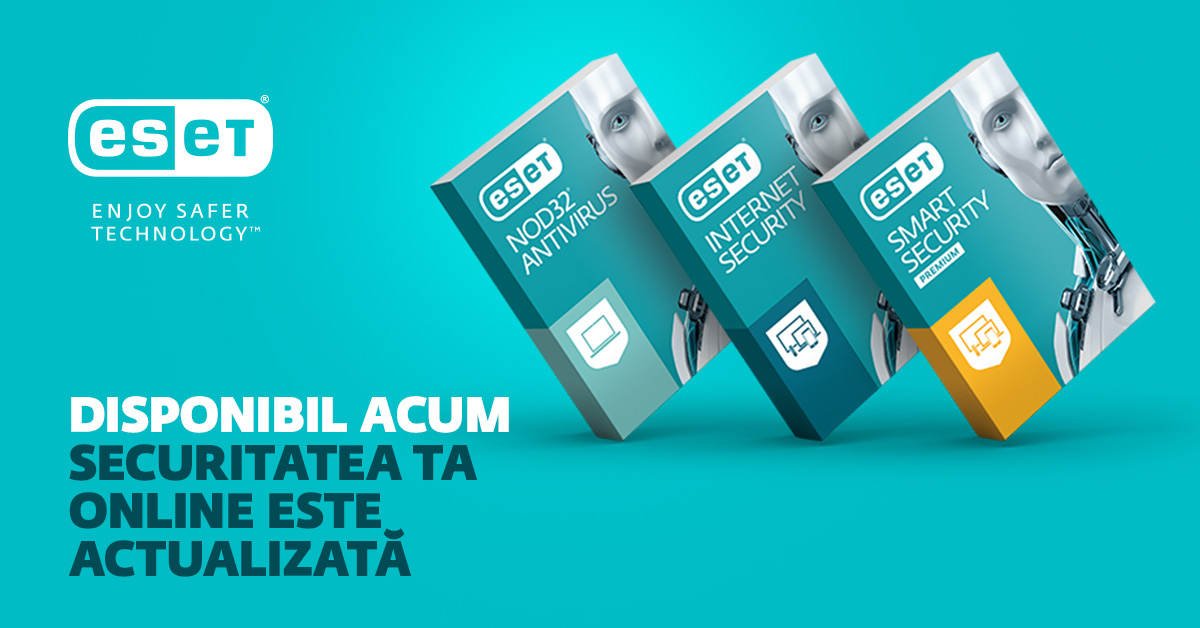 ESET_RO's tweet image. De astăzi sunt disponibile cele mai noi versiuni ale produselor noastre multiplu-premiate, destinate utilizatorilor de acasă! Fie că utilizați #NOD32Antivirus, #ESETInternetSecurity sau #ESETSmartSecurityPremium, ESET vă protejează datorită noii securități îmbunătățite.