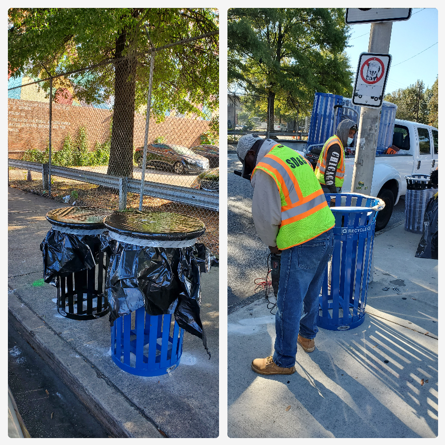 ATLPublicWorks's tweet photo. @CityofAtlanta Our #SolidWasteServices are putting out new trash cans to help keep litter off our streets.  Let's all work together to #preventlitter and #KeepATLBeautiful. #OneAtlanta Atlanta @atlcouncil https://t.co/4EcW0Y0LS6