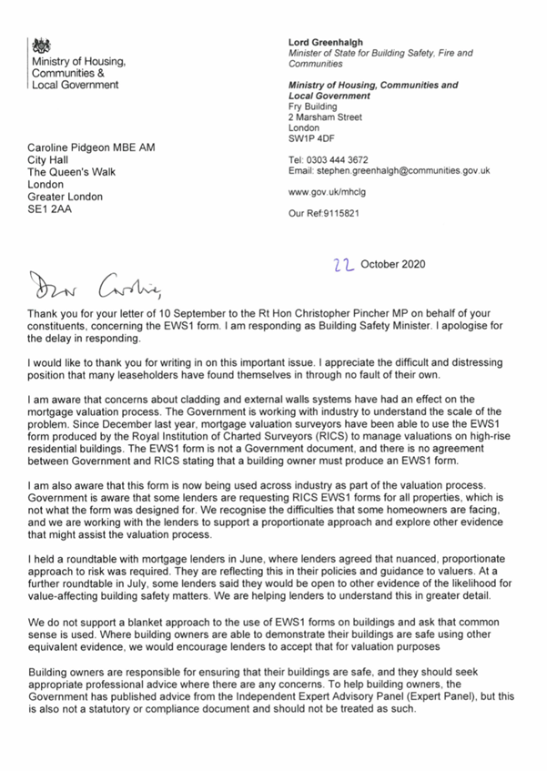 NEWS: Thread - I have finally received a response from  @mhclg to my letter outlining concerns over  #firesafety the  #claddingscandal & the crisis facing  #leaseholders. The letter clearly shows the Govt's failure to appreciate the urgency of this 1/4 