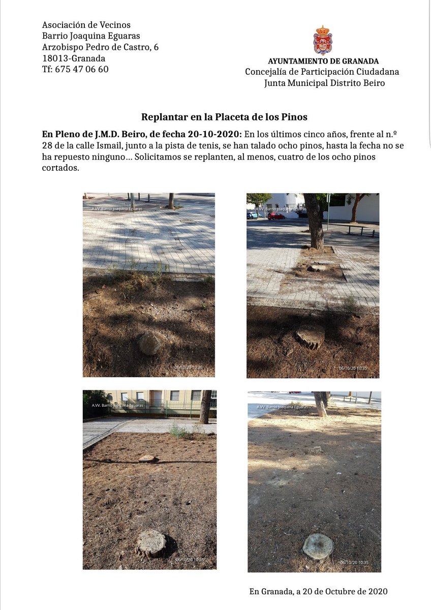 AVVBJEguaras's tweet photo. #BarrioJoaquinaEguaras. Presidido por @LuisGonzaGr, el pasado 20 de octubre, telemáticamente, tuvo lugar el Pleno de la Junta Municipal del #DistritoBeiro
@aytogr
Presentamos las peticiones que adjuntamos:👇 https://t.co/NGZlORrIzc