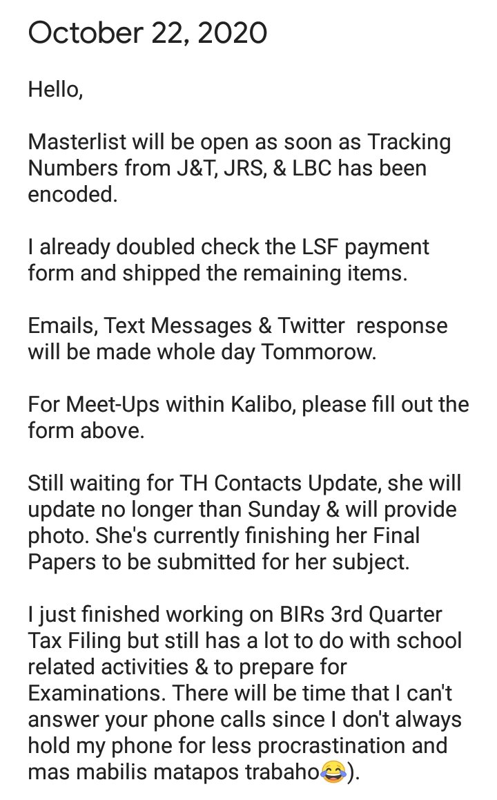 SoleilPH_'s tweet photo. Update for Today.
[SCHEDULED TWEET]Update for Today.
Update for Today.Update for Today.

Kalibo Meet-Up Form: https://t.co/zioBZ9TdZC https://t.co/e4QVme668t