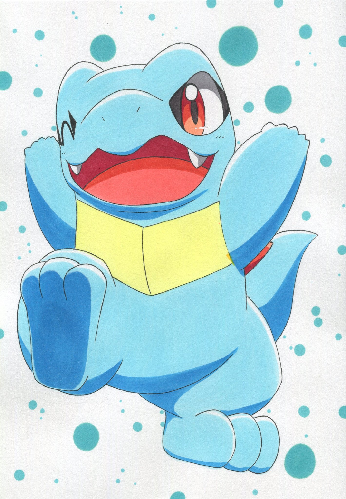 ট ইট র 山葵 ポケモン版深夜の真剣お絵描き60分一本勝負 ワニノコ T Co Tw4agucj7t ট ইট র