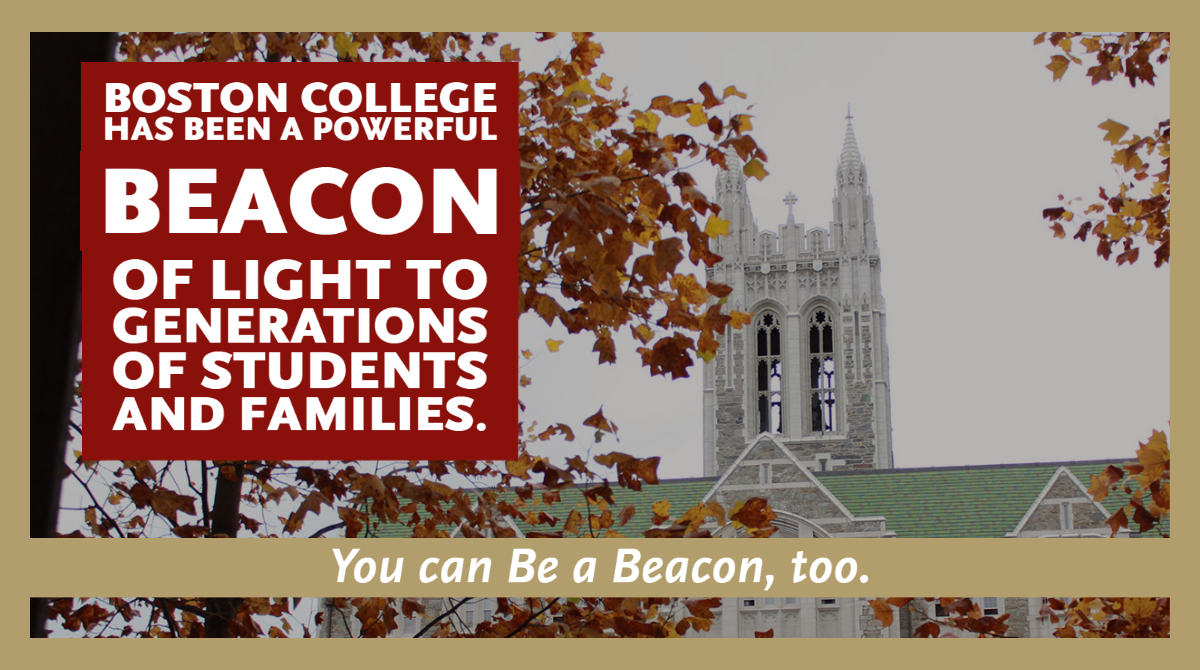 BCAlumni's tweet photo. Today @BostonCollege launches Be a Beacon to raise $125 million for financial aid. This campaign bolsters BC’s commitment to need-blind admissions for all deserving Eagles. Learn about how you can Be a Beacon for our students at https://t.co/sfdCOzclqN
#BCBeacon https://t.co/kBWTUDEtXZ