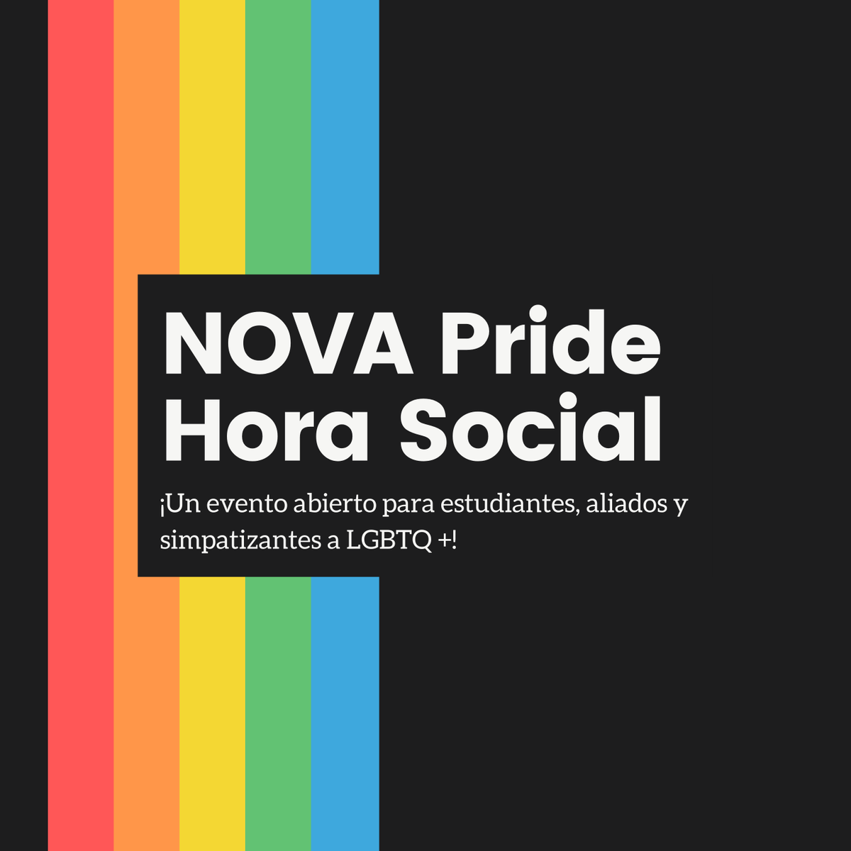 ANStudentLife's tweet photo. The #NOVAPride Social Hour happens at 1 pm EST TODAY, Thursday, October 22nd. This is an discussion open to everyone! Get the Zoom link from your This Week @ NOVA email. #SocialHour https://t.co/eIQN6iCq4Q