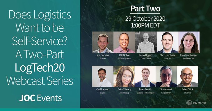 slyncio's tweet image. #LogTech20 hosted by @JOC_Events was canceled in-person due to #COVID19, but the virtual show will still go on!

This 2-part web series is a place to learn about the latest #technology developments in the global #logistics industry. Register for Free ➜ bit.ly/2Hwt6q0