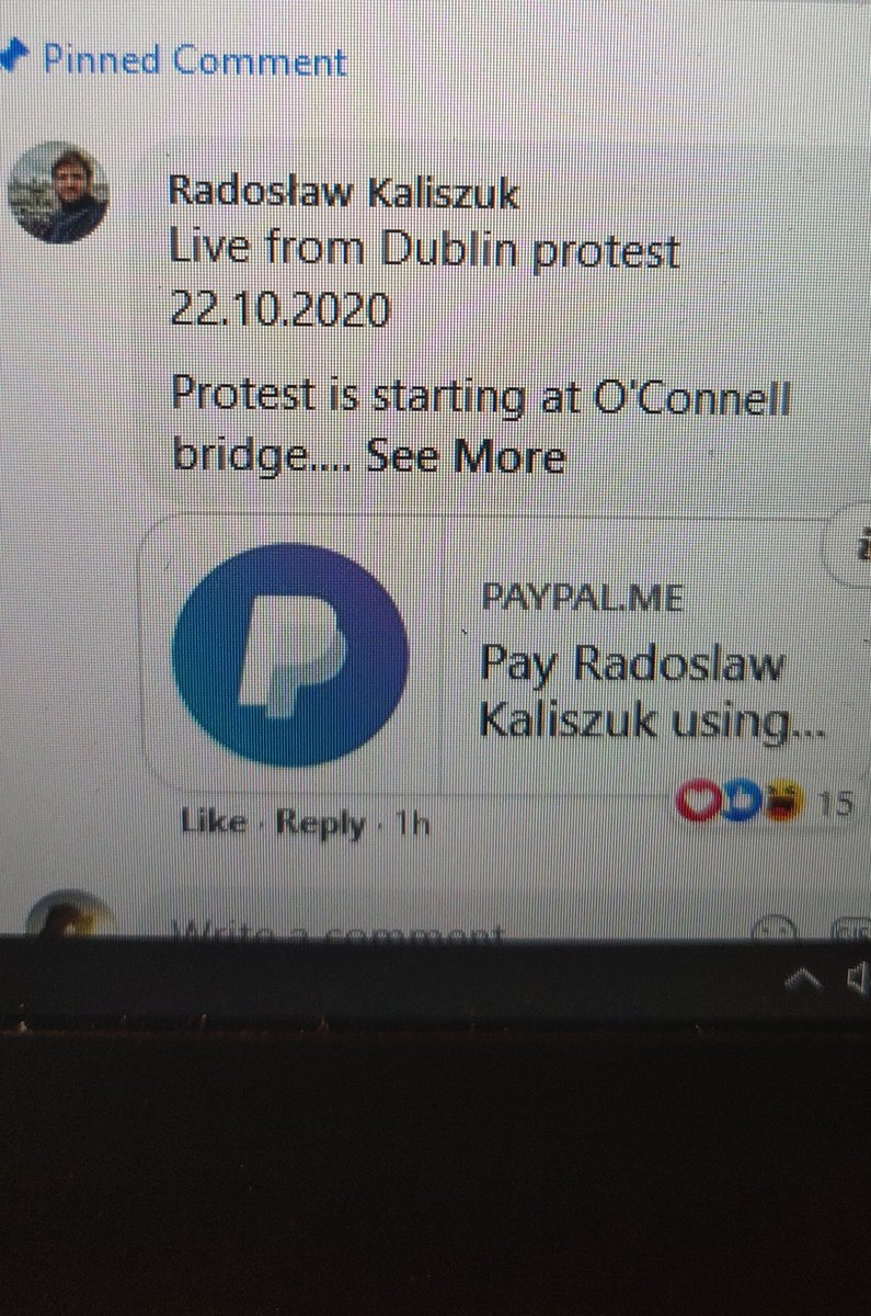 The gripters are never far away. This live streamer from the demo has the PayPal pinned on top of comment