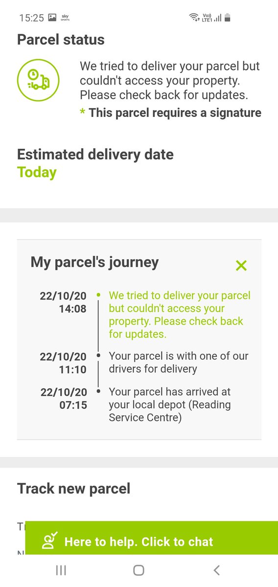 Laura_J_Groves's tweet photo. @YodelOnline sat in waiting for parcel only to see this on tracking update with this but the map show the driver at getting no where near my property. Called to complain to be told you have no information on my parcel and refuse to speak to me. #worstevercustomerservice https://t.co/eCzNVG8vJ7