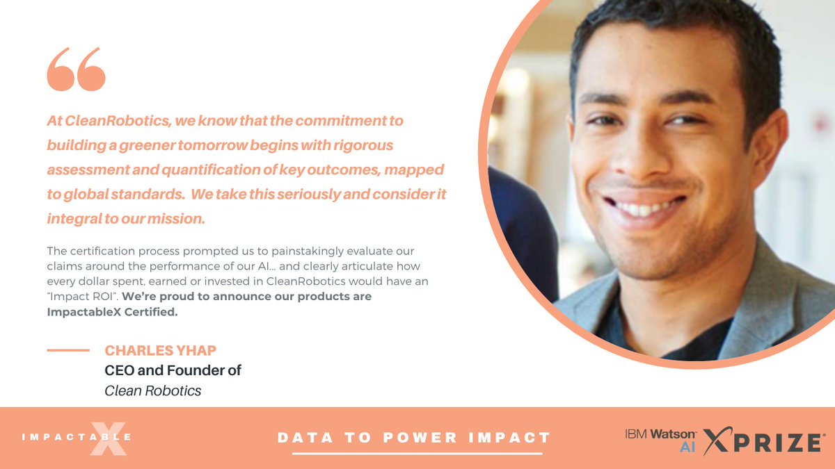 GoodCoGroup's tweet photo. Certified #impactable companies set the bar. They know that they need data to tell an impact story that's grounded, verified and informed. They're the ones that will win. Congrats @CleanRobotics! https://t.co/5Fx915AUad