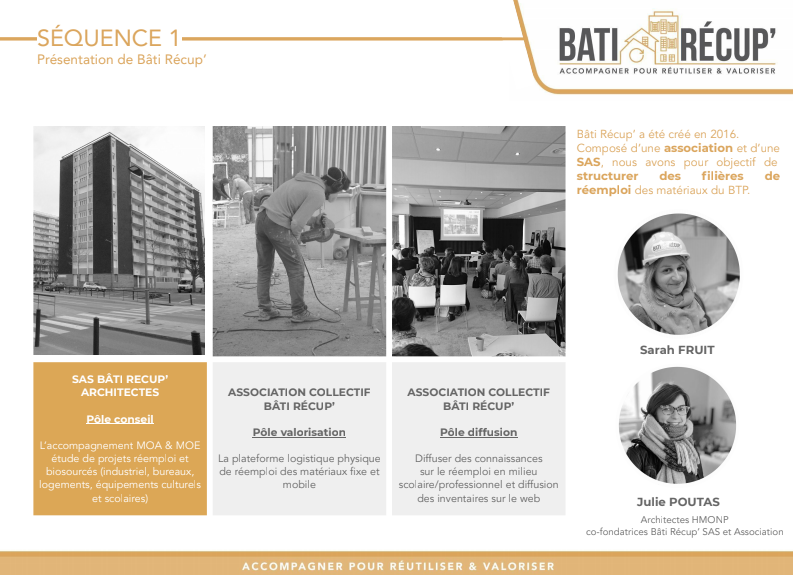 NOVABUILD_'s tweet photo. "La culture du Bauhaus a porté tout le XXe siècle ; inventons la culture du réemploi pour les décennies à venir." L'#architecte Sarah Fruit de @BatiRecup présente ses retours d'expériences à #CIRQ2020 

#économiecirculaire #rénovation #culture #architecture https://t.co/OK3l0Vm7nE