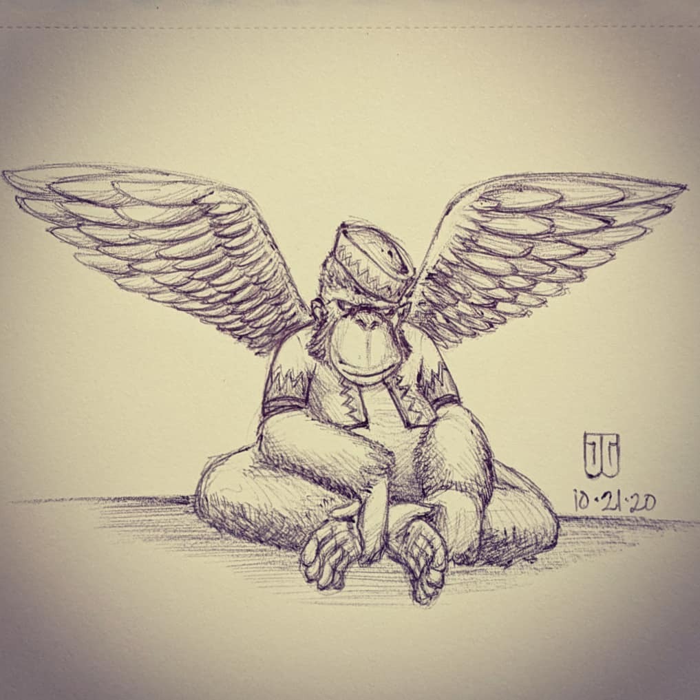 ArtbyJoebalde's tweet photo. Because this flying Monkey needs its own post.
.
.
.
#mythicalcreature #inktober #inktober2020 #penart #sketch #monkey #flyingmonkeys #wizardofoz #movies #fanart #artistsoninstagram #artbyjoebalde #joebalde https://t.co/FUb6EMtyjc https://t.co/Tv5fQhyiBo