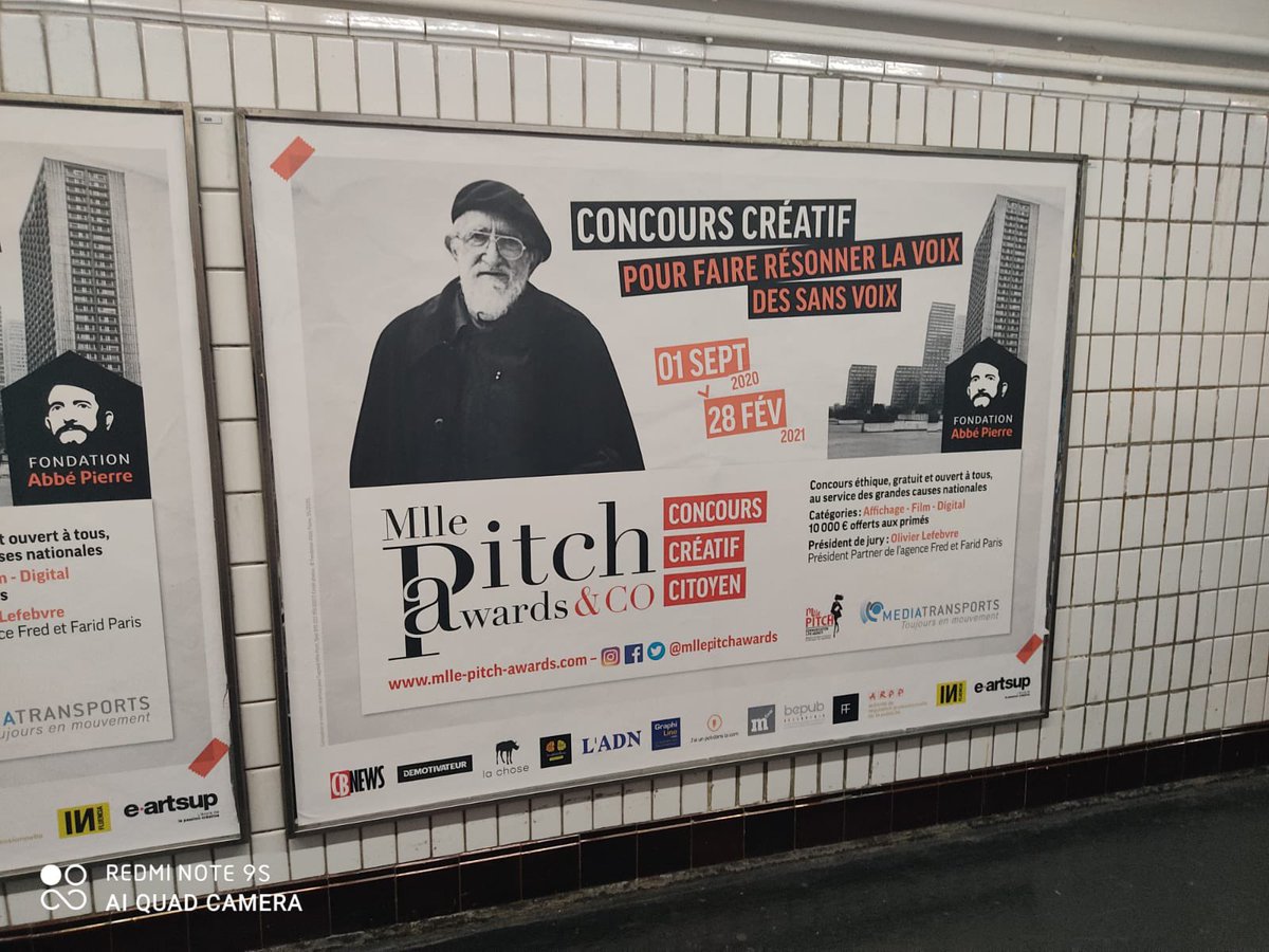 Mon nouveau concours créatif citoyen dans le métro parisien et pour 3 semaines et bientôt en animation digitale dans toutes les gares  de france