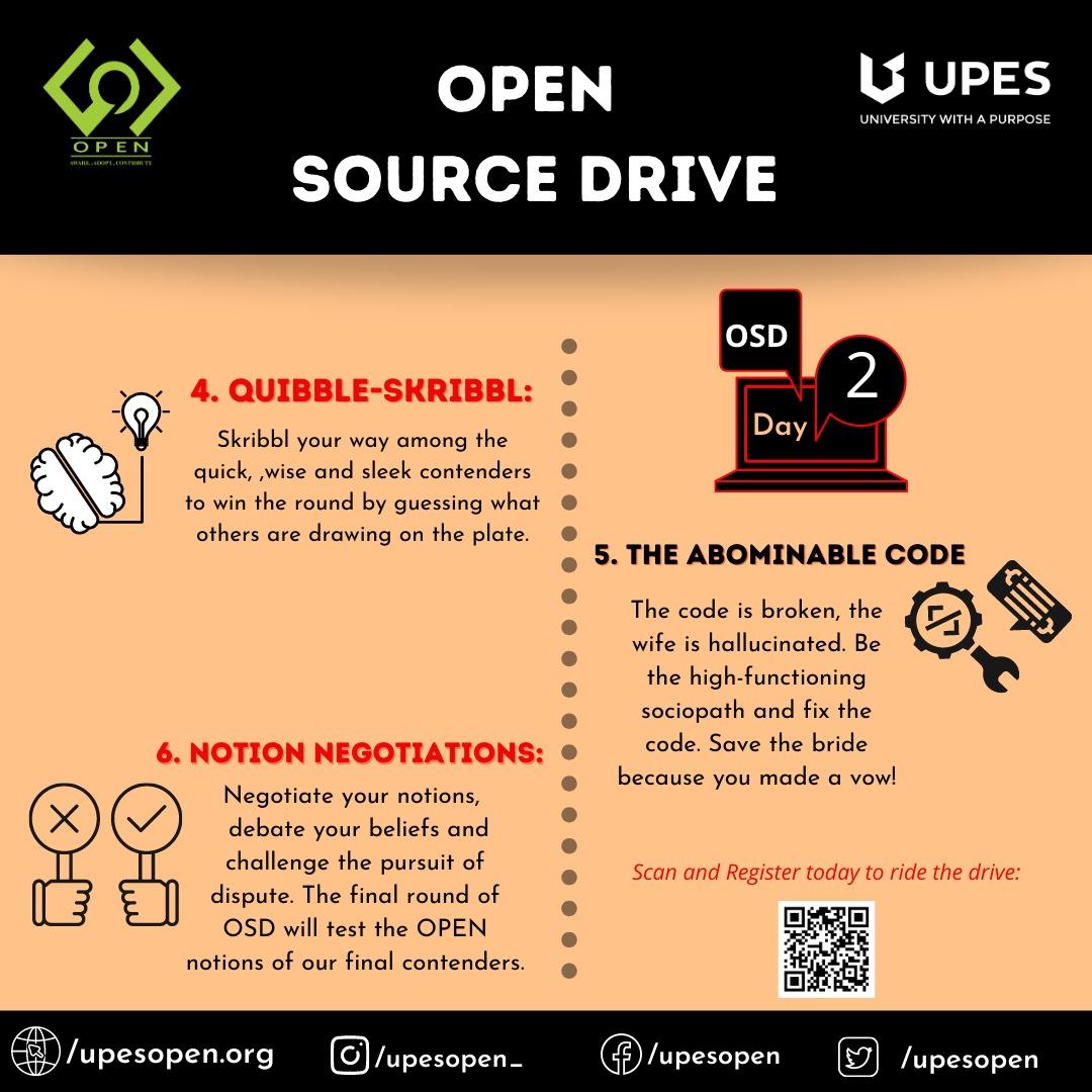 UpesOpen's tweet image. Presenting you the second half events to be held on Day-2 of OSD-2020.
@UPESDehradun

#OSDwithOPEN #OpenSourceDrive #OpenSourceatUPES #OpenCommunity #opensource #virtualDrive #LearningNeverStops