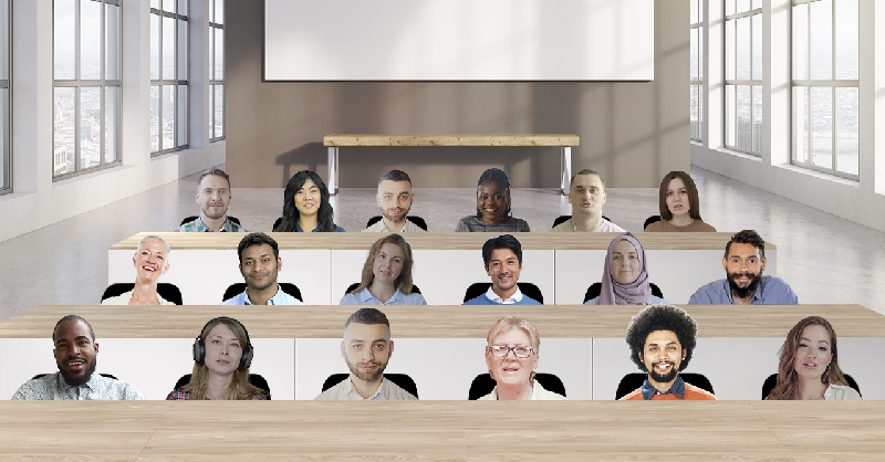 Zoom's tweet photo. Immersive scenes, video waiting rooms, recording highlights, oh my! See what new features are coming to make your meetings, calls, and webinars even better.