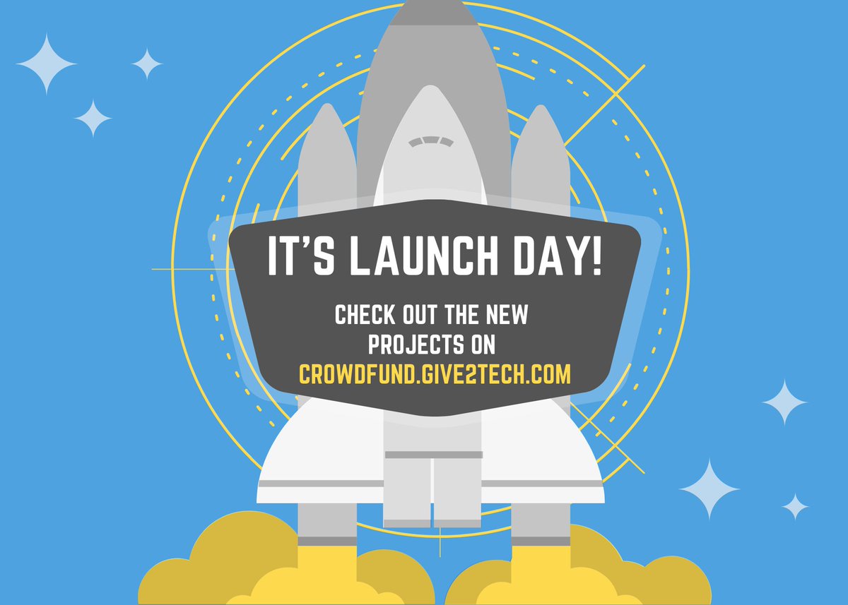 It's Launch Day! 🚀 The fall cohort has officially launched! Go take a look at all of the great projects on crowdfund.give2tech.com!