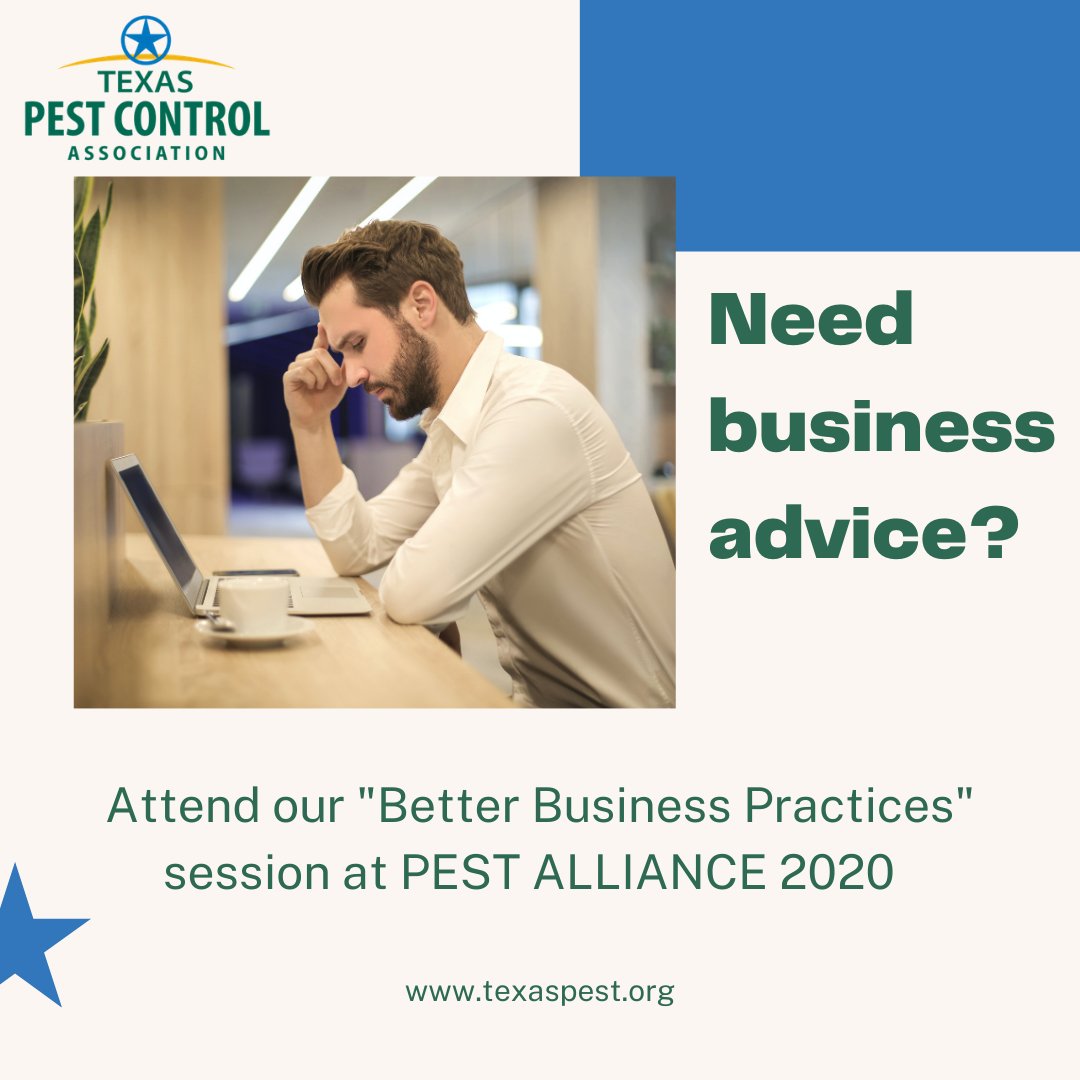TexasControl's tweet image. Pest Control Business Coach Sheri Bachman is available to answer all of your questions about your business. 

view the schedule @ texaspest.org
