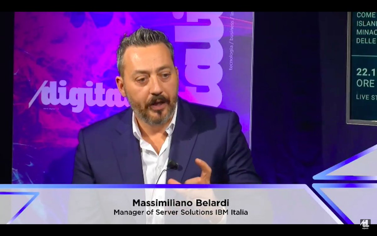 NicoEsp72's tweet photo. "È importante dal punto di vista infrastrutturale mantenere aggiornati il più possibile i sistemi hardware e software" - @maxbelardi Manager of Server Solutions @IBMItalia

Diretta: https://t.co/b0x7WbCR0V
#ProteggiItalia #adv https://t.co/YZz8QRw76r