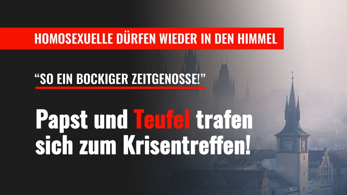 Ist die Hölle überfüllt? Im Gegenzug muss der Papst das Gegenmittel zu Covid-19 herausrücken.

#teufel #engel #covid19 #instagood #weekend #homosexuell #gay #bisexual #god #cconesatire #satire #kirche #schwul #lesbisch #himmel