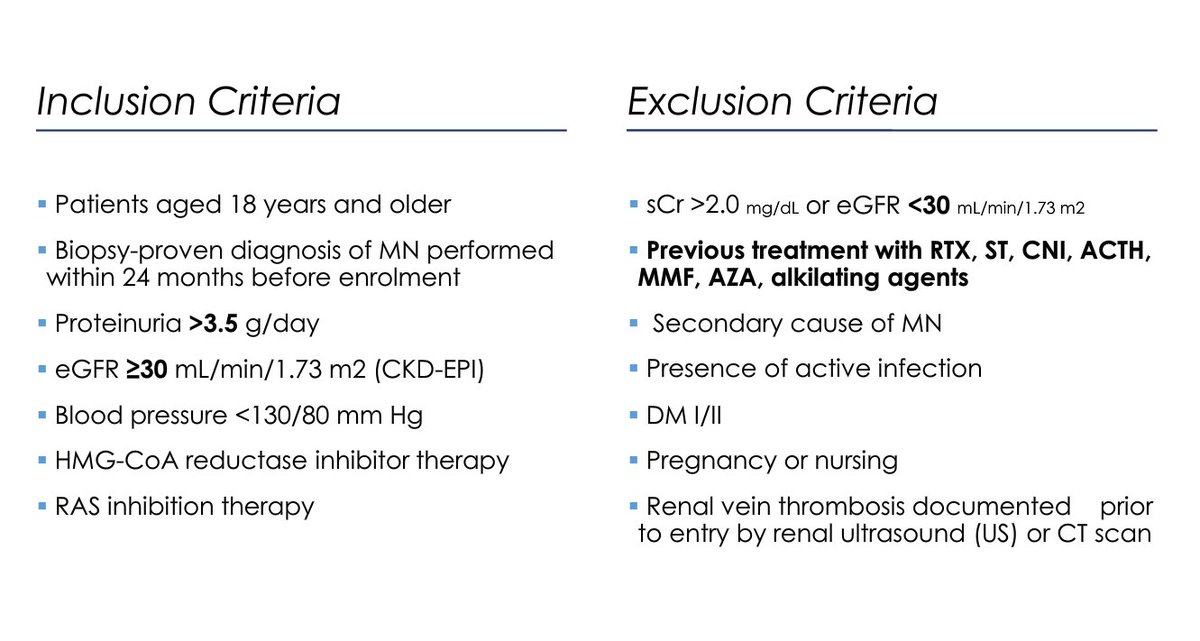 RI-CYCLO eligibility:GFR > 30Proteinuria > 3.5 g/day #LBCT eposters at  #KidneyWk