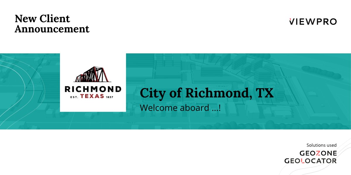 viewprogis's tweet image. Welcome aboard City of Richmond. 
We are looking forward to serving the Planning staff with automated Zoning and Economic Development workflow (GeoZone and GeoLocator) products.
#Planning #technologyinplanning
#Economicdevelopment #GeoZone #GeoLocator
