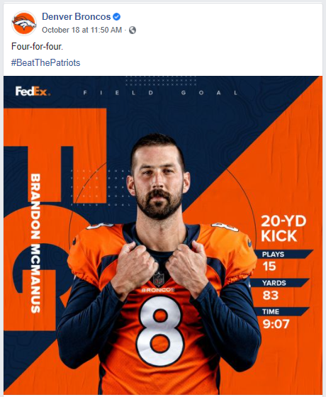 Love the variety in content  @FedEx was featured in this week:•  #AirAndGround voting & celebrations• Score updates x  @Broncos•  @FedExField used as a voter registration location via  @WashingtonNFL(5/8)