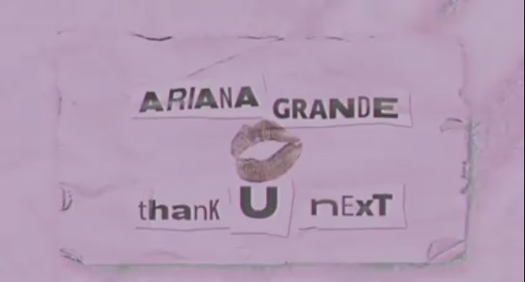 thank u next lyric video