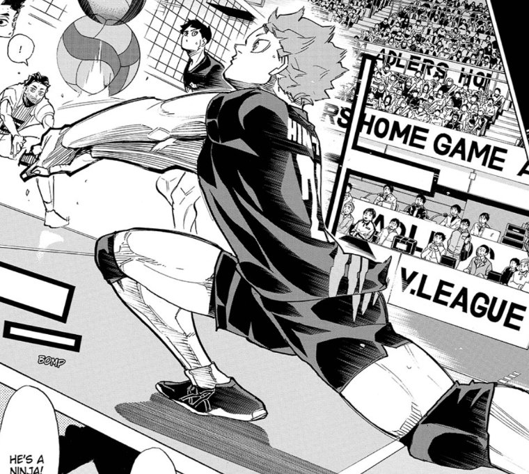 so in the end, during the jackadlers match, hinata can both find the perfect stance for hard receives, or be perfectly balanced in difficult stances. on top of that, he is incredibly aware of everything happening on the court and he can react quickly.