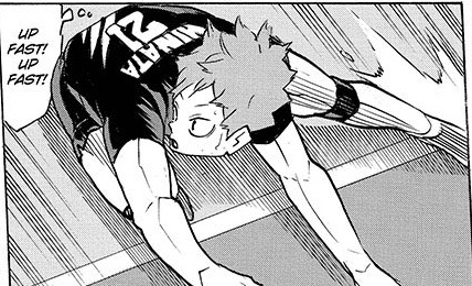 so in the end, during the jackadlers match, hinata can both find the perfect stance for hard receives, or be perfectly balanced in difficult stances. on top of that, he is incredibly aware of everything happening on the court and he can react quickly.