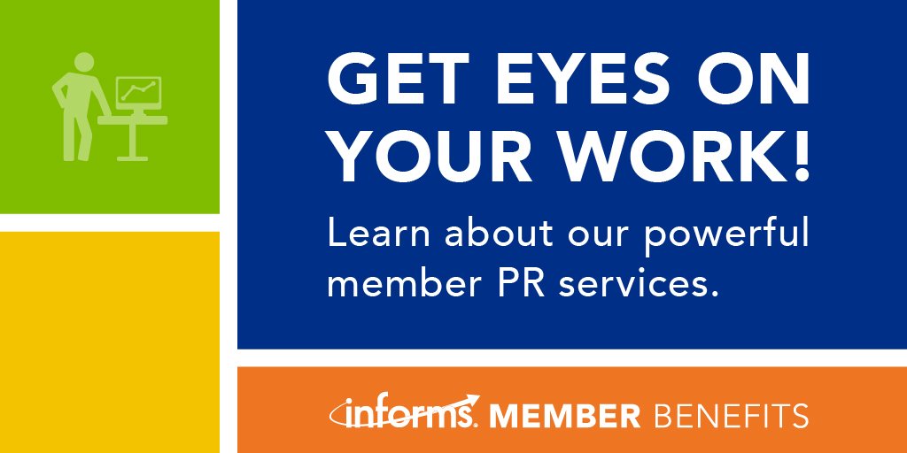INFORMS's tweet photo. 👀 INFORMS members are getting published in local and national news outlets every day. Check out the INFORMS News Room for some of the latest examples, and don't hesitate to reach out to our media contact for help with placing a story.  https://t.co/LZEHelV5mX https://t.co/1Q753akvU3