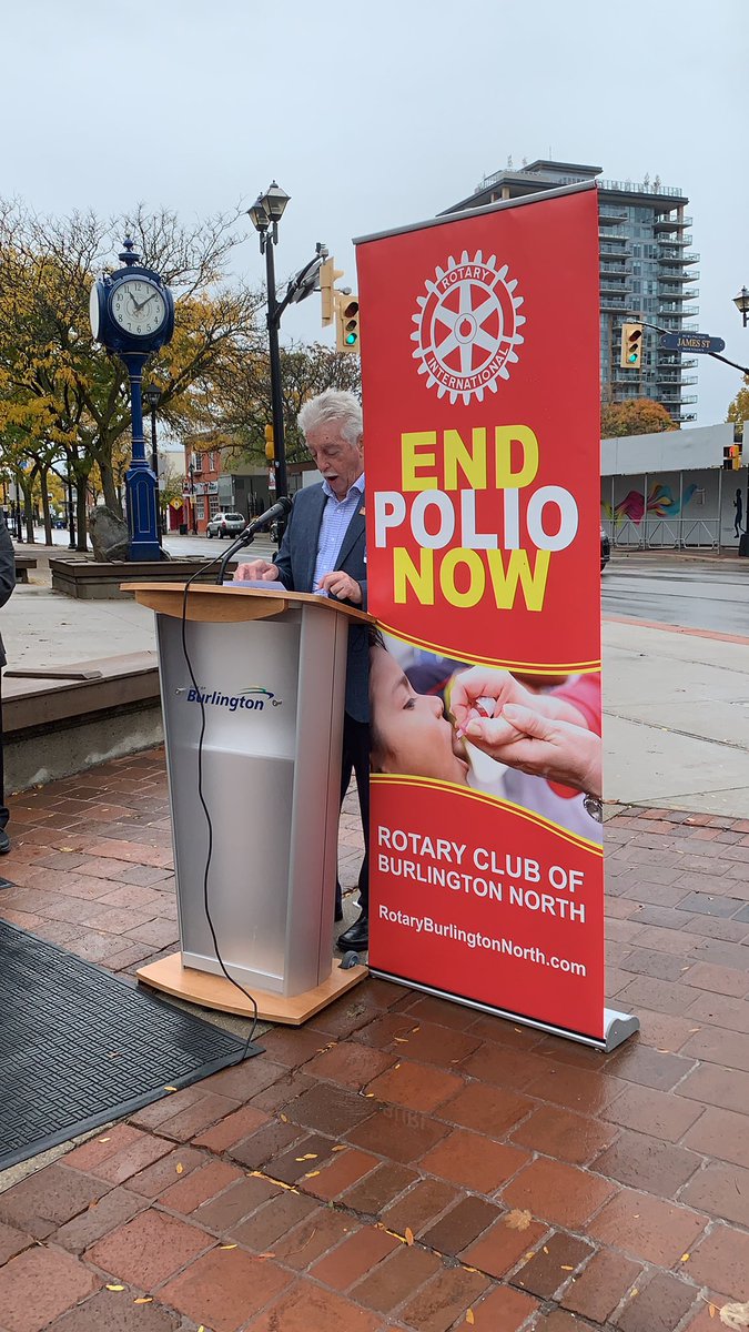 Raising the End Polio Now flag with <a href="/AngBentivegna/">Angelo Bentivegna Ward 6 City & Regional Clr</a> and <a href="/RotaryBurlOnLS/">Rotary Burlington Lakeshore</a> <a href="/RotaryBurl/">Rotary Burlington</a>North @RotaryBurl <a href="/RotaryOfBurl/">RotaryClubofBurlington</a>
