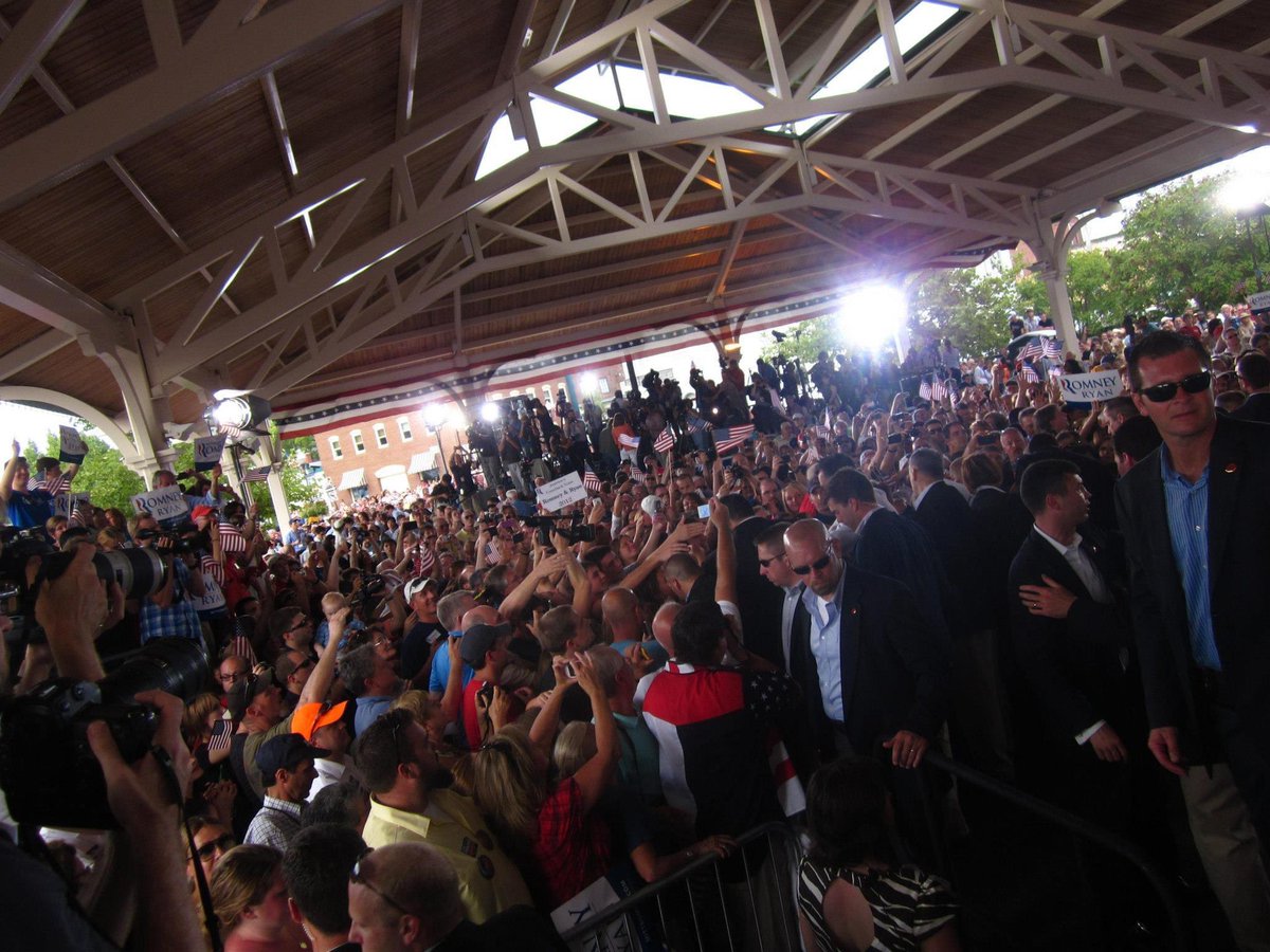 Then on to Romney/Ryan 2012 after Morehouse. I’ll never forget the crowds as Romney made his first stops with his new running mate. The below picture is from one of our trips somewhere in Virginia.