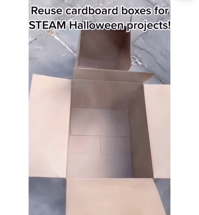 Inventionland's tweet image. We are loving this idea to reuse cardboard boxes for Halloween decorations! Head on over to @il_institute for the full video!

Credit: Morgan from Inventionland Institute 

#halloweenactivities #STEAMactivity #create #makermovement #education #teachersoftwitter #edchat #halloween